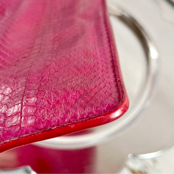 |SOLD| Lanvin Snake Printed Calfskin Leather Pouch - Picture 6 of 9